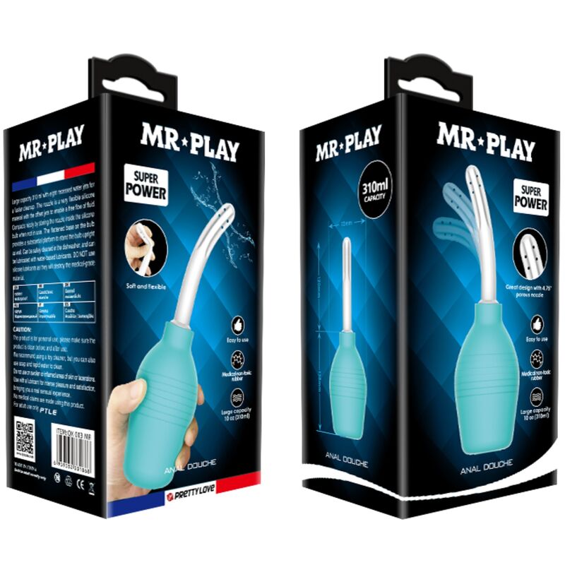 MR PLAY - BLUE RUBBER PEAR ANAL SHOWER