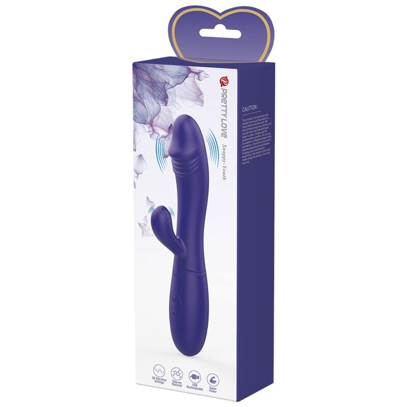 PRETTY LOVE - VIBRATEUR ET STIMULATEUR DE POINT G SNAPPY YOUTH (VIOLET)