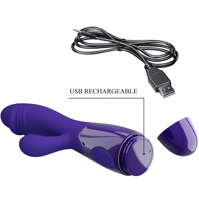 PRETTY LOVE - VIBRATEUR ET STIMULATEUR DE POINT G SNAPPY YOUTH (VIOLET)