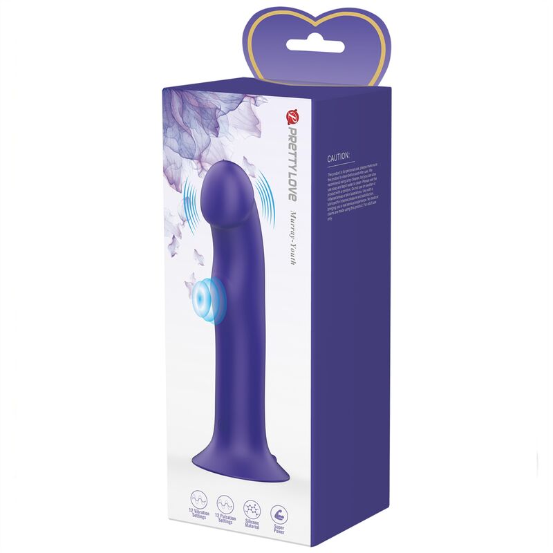 PRETTY LOVE - Godemiché vibrant rechargeable Murray Youth et Violet