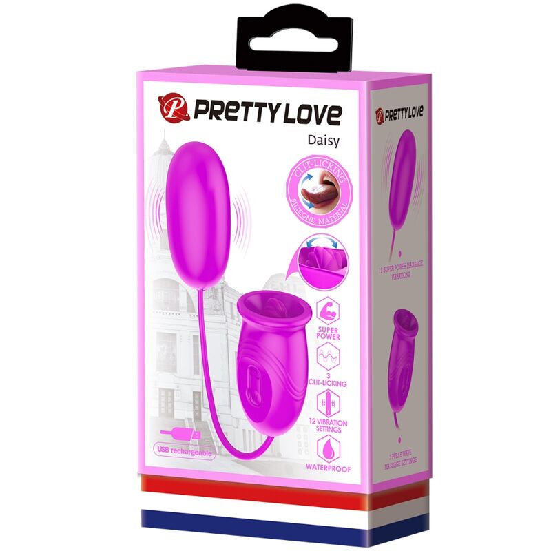 JOLI AMOUR - VIBRATEUR DOUBLE ŒUF RECHARGEABLE DAISY VIOLET