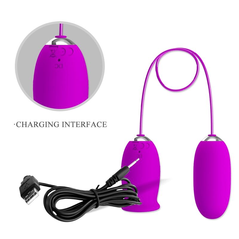JOLI AMOUR - VIBRATEUR DOUBLE ŒUF RECHARGEABLE DAISY VIOLET