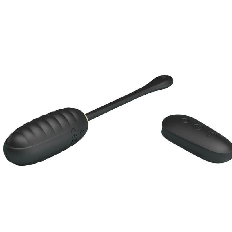 PRETTY LOVE - DOREEN ŒUF VIBRANT DE LUXE RECHARGEABLE NOIR AVEC TÉLÉCOMMANDE