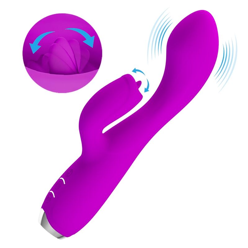 PRETTY LOVE - VIBRATEUR GLORIA LAPIN RECHARGEABLE - VIOLETTE ÉTANCHE