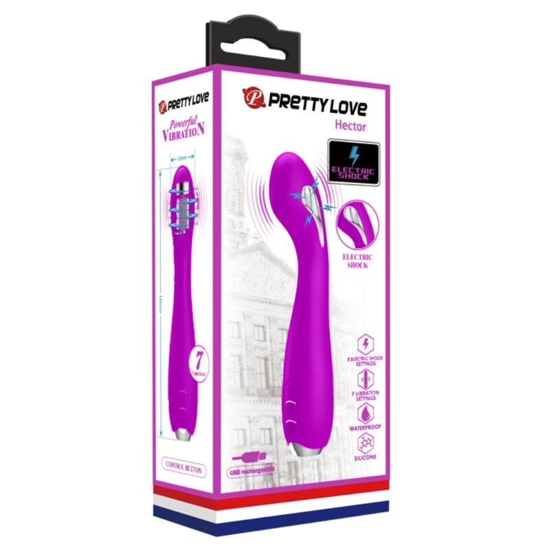 JOLI AMOUR - VIBRATEUR À ÉLECTROSCOCKS RECHARGEABLE ÉTANCHE HECTOR VIOLET