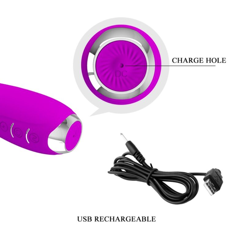 JOLI AMOUR - VIBRATEUR À ÉLECTROSCOCKS RECHARGEABLE ÉTANCHE HECTOR VIOLET