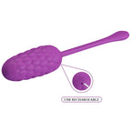 JOLI AMOUR - ŒUF VIBRANT RECHARGEABLE À TEXTURE MARINE (VIOLET)