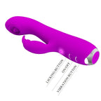 PRETTY LOVE - VIBRATEUR RECHARGEABLE RACHEL AVEC VENTOUSE VIOLETTE