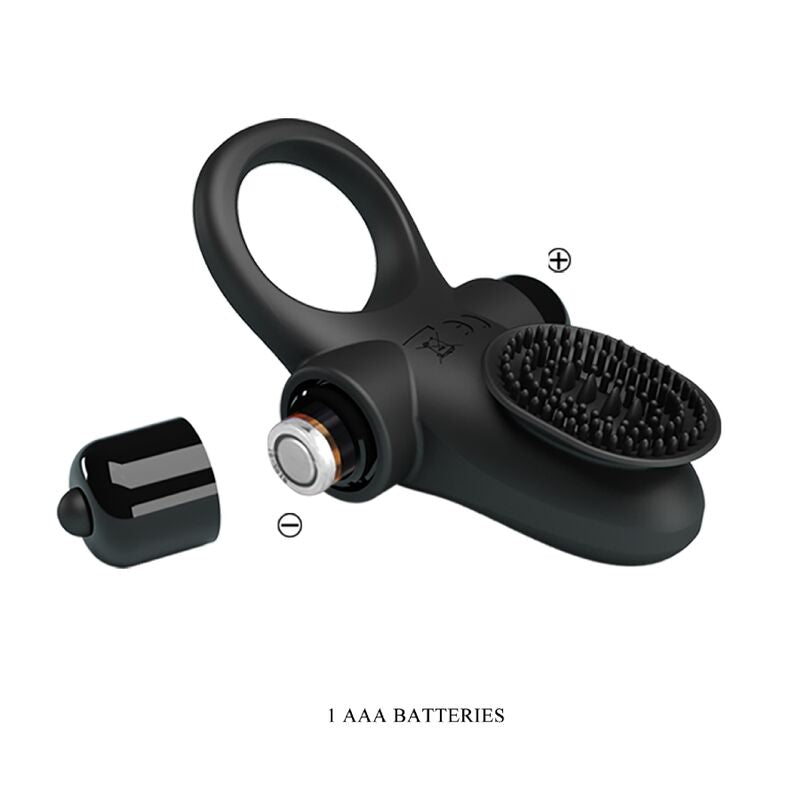 PRETTY LOVE - BLACK VIBRATING COCK RING II