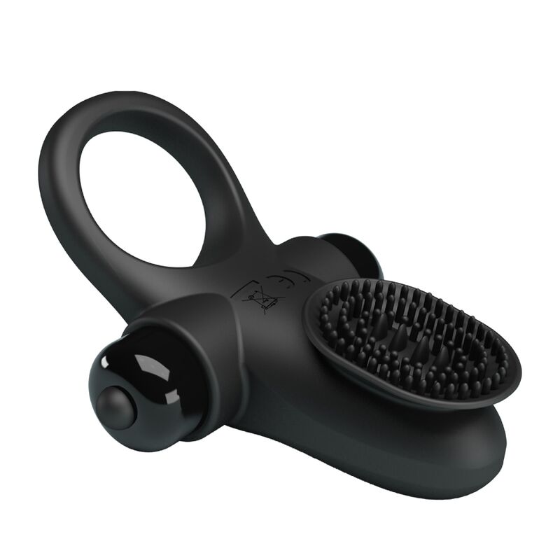 PRETTY LOVE - BLACK VIBRATING COCK RING II