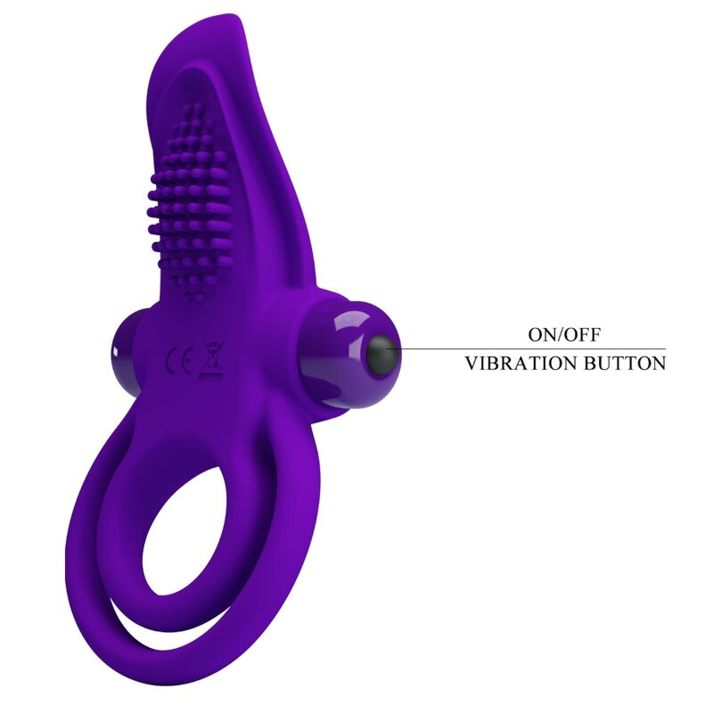 PRETTY LOVE - PURPLE VIBRATING COCK RING