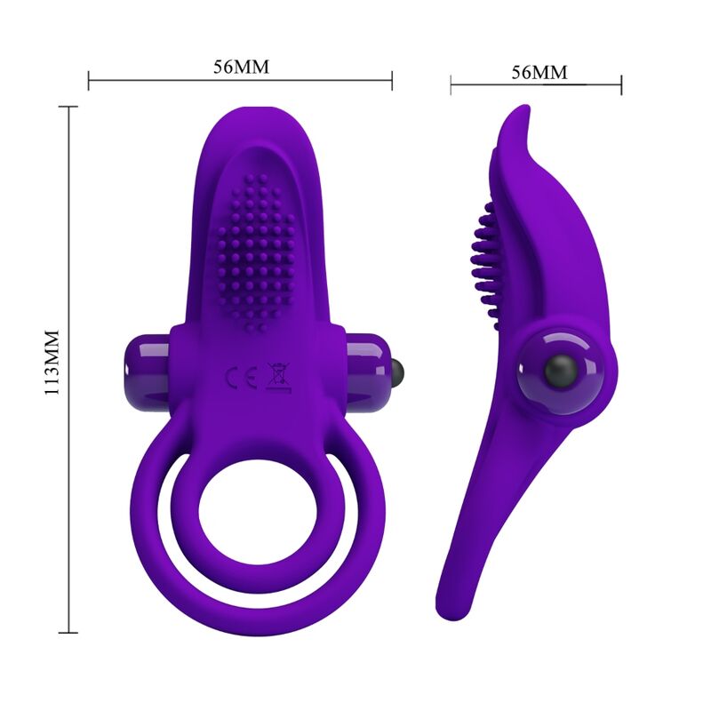 PRETTY LOVE - PURPLE VIBRATING COCK RING