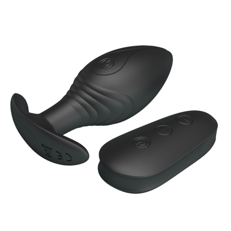 PRETTY LOVE - RECHARGEABLE VIBRATOR QUEEN BLACK BUTT PLUG