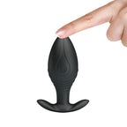 PRETTY LOVE - RECHARGEABLE VIBRATOR QUEEN BLACK BUTT PLUG
