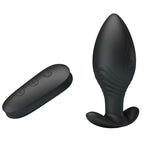 PRETTY LOVE - RECHARGEABLE VIBRATOR QUEEN BLACK BUTT PLUG