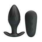 PRETTY LOVE - RECHARGEABLE VIBRATOR QUEEN BLACK BUTT PLUG