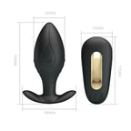 PRETTY LOVE - RECHARGEABLE VIBRATOR QUEEN BLACK BUTT PLUG