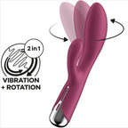 SATISFYER - SPINNING RABBIT 1 CLITORAL AND G-SPOT STIMULATION RED