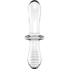 SATISFYER - DOUBLE GODEMICHET EN CRISTAL TRANSPARENT