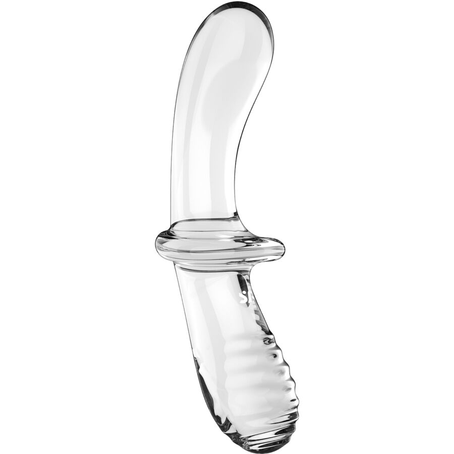 SATISFYER - DOUBLE GODEMICHET EN CRISTAL TRANSPARENT