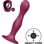 SATISFYER - GARNET DOUBLE BALL SILICONE DILDO