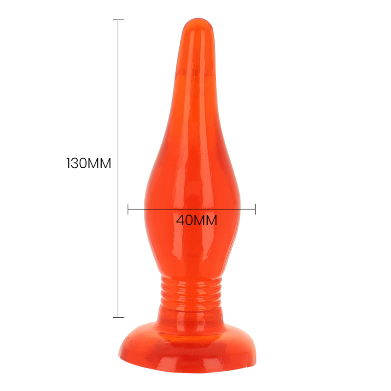 BAILE - PLUG ANAL ROUGE AU TOUCHER DOUX 14,2 CM