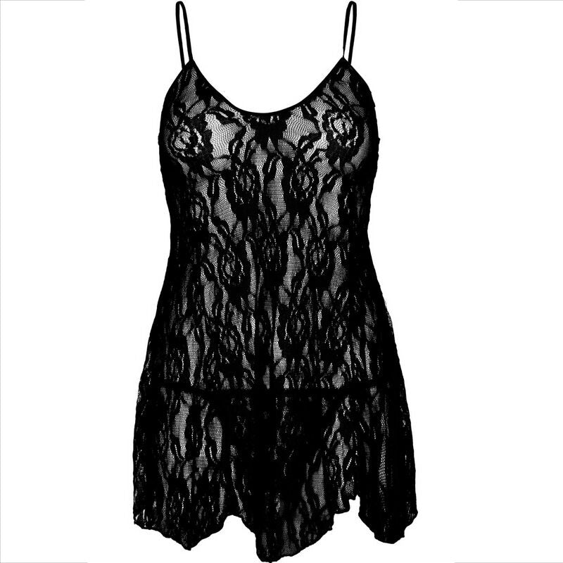 LEG AVENUE - LACE FLOWER CHEMISE