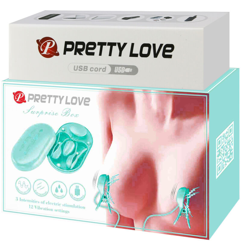 PRETTY LOVE - SURPRISE BOX BLUE ELECTROSTIMULATION TWEEZERS