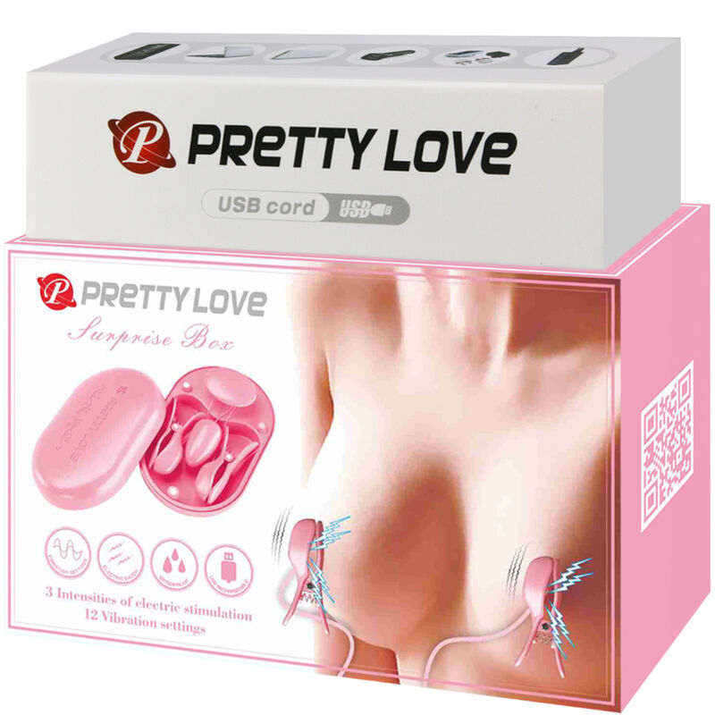PRETTY LOVE - PINK ELECTROSTIMULATION TWEEZERS SURPRISE BOX