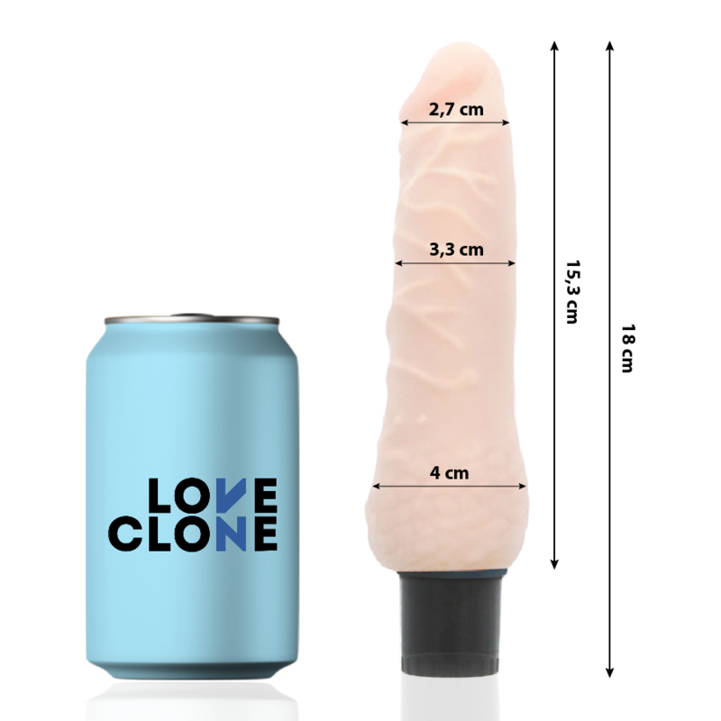 LOVECLONE - SVEN VIBRATEUR AUTOLUBRIFIANT 18,5 CM -O- 3,3 CM