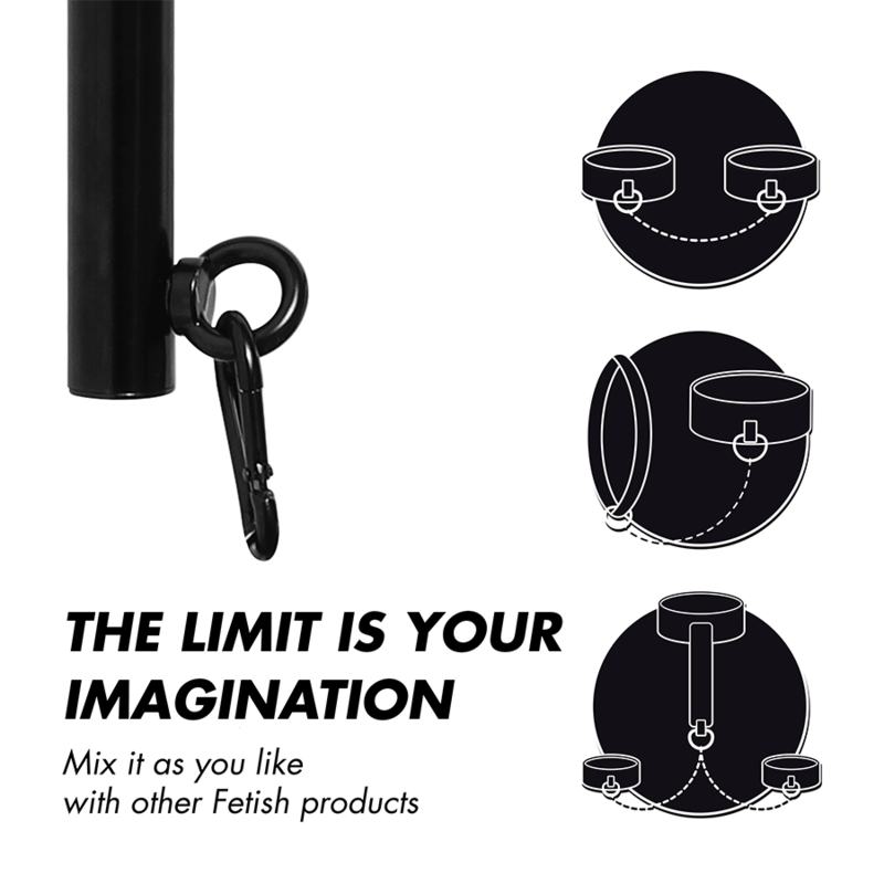 Fétichisme, soumission, bondage - Barre de séparation réglable en 4 parties