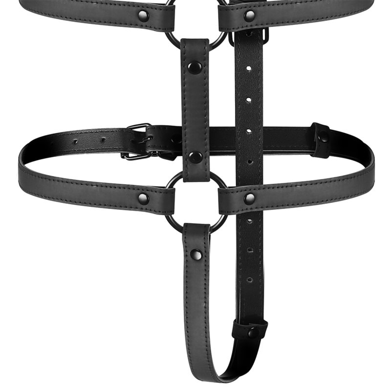 FETISH SUBMISSIVE BONDAGE - ADJUSTABLE TORSO AND ARM HARNESS
