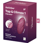 SATISFYER - TAP &amp; CLIMAX 1 VIBRATEUR ROUGE À PORTER