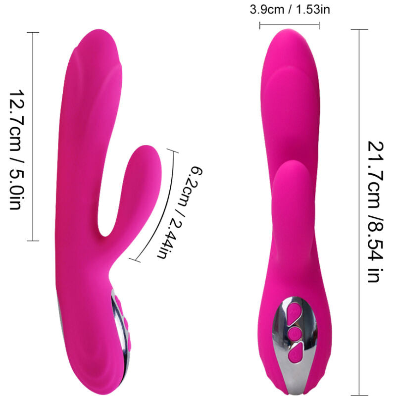 ARMONY - VIBRATEUR ET STIMULATEUR FLEXIBLE À EFFET CHAUD, FUCHSIA