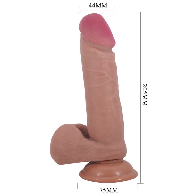 PRETTY LOVE - REALISTIC SLIDING SKIN SERIES DILDO WITH SLIDING SUCTION CUP OF THE SKIN FLESH 20.5 CM