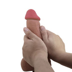 PRETTY LOVE - REALISTIC SLIDING SKIN SERIES DILDO WITH SLIDING SKIN SUCTION CUP BROWN 23.4 CM