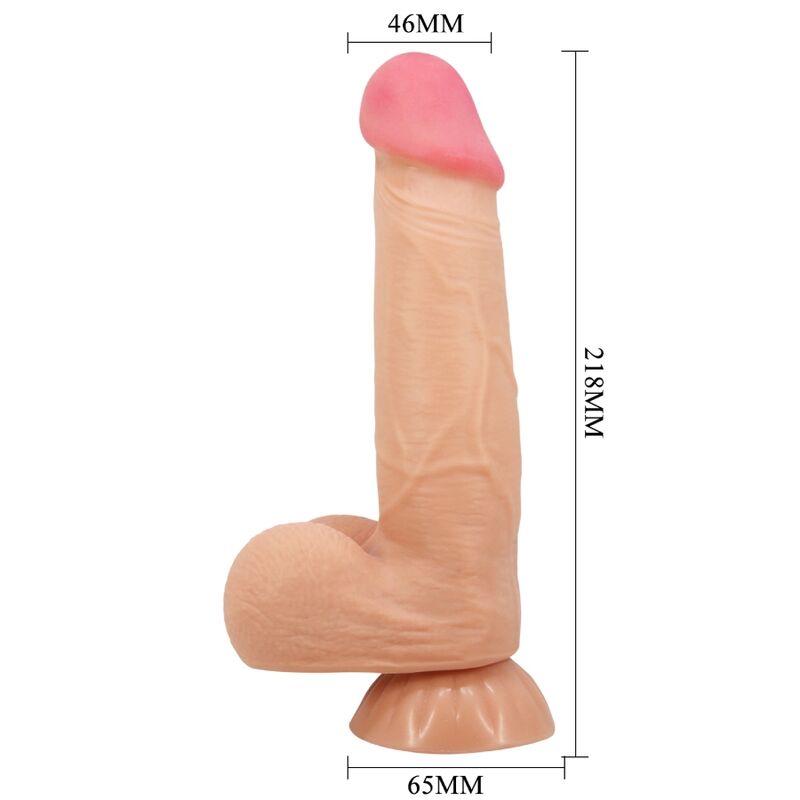 PRETTY LOVE - REALISTIC SLIDING SKIN SERIES DILDO WITH SLIDING SKIN SUCTION CUP REMOTE CONTROL FLESH 21.8 CM