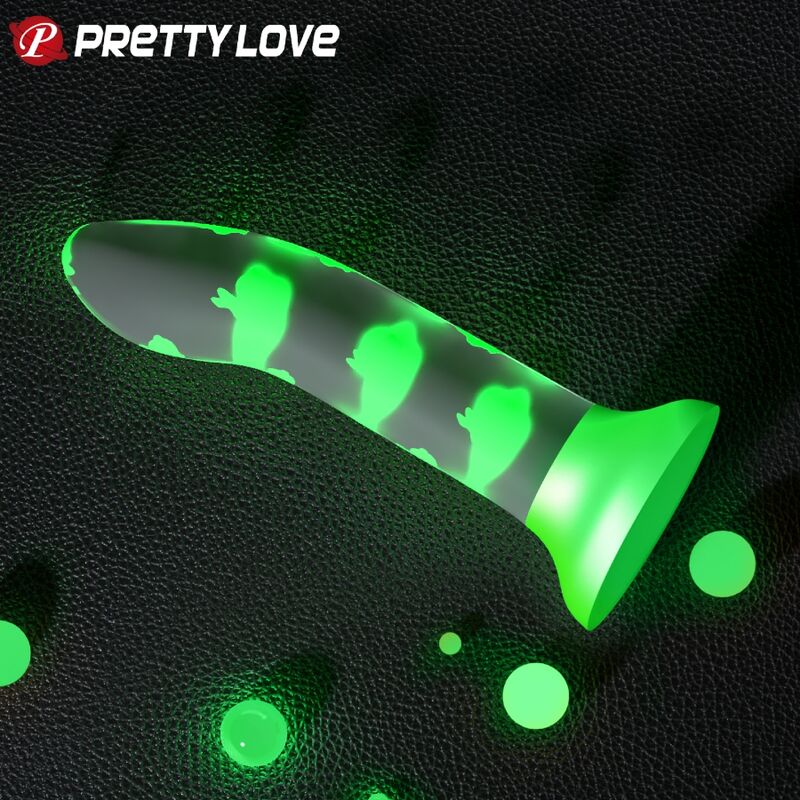 PRETTY LOVE - NIGHTFALL MAGIC DILDO WITHOUT VIBRATIONS, BRIGHT GREEN