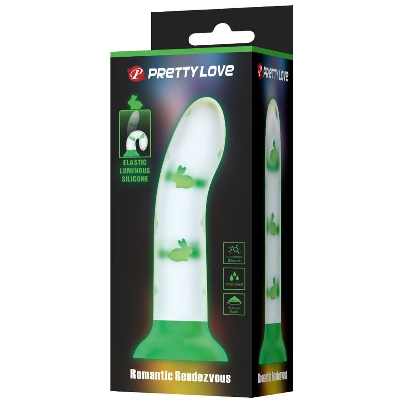 PRETTY LOVE - NIGHTFALL MAGIC DILDO WITHOUT VIBRATIONS, BRIGHT GREEN