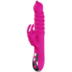 ARMONY - VIBRATEUR MULTIFONCTIONNEL À DOUBLE LANGUE EN FORME DE LAPIN AVEC EFFET CHAUFFANT (FUCHSIA)