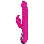 ARMONY - VIBRATEUR MULTIFONCTIONNEL À DOUBLE LANGUE EN FORME DE LAPIN AVEC EFFET CHAUFFANT (FUCHSIA)
