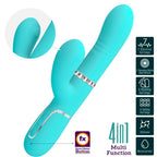 PRETTY LOVE - VIBRATEUR POINT G MULTIFONCTIONNEL, VERT AQUA