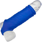 CALEXOTICS - PROTECTION PÉNALE ADMIRAL WAVE EN SILICONE LIQUIDE BLEU