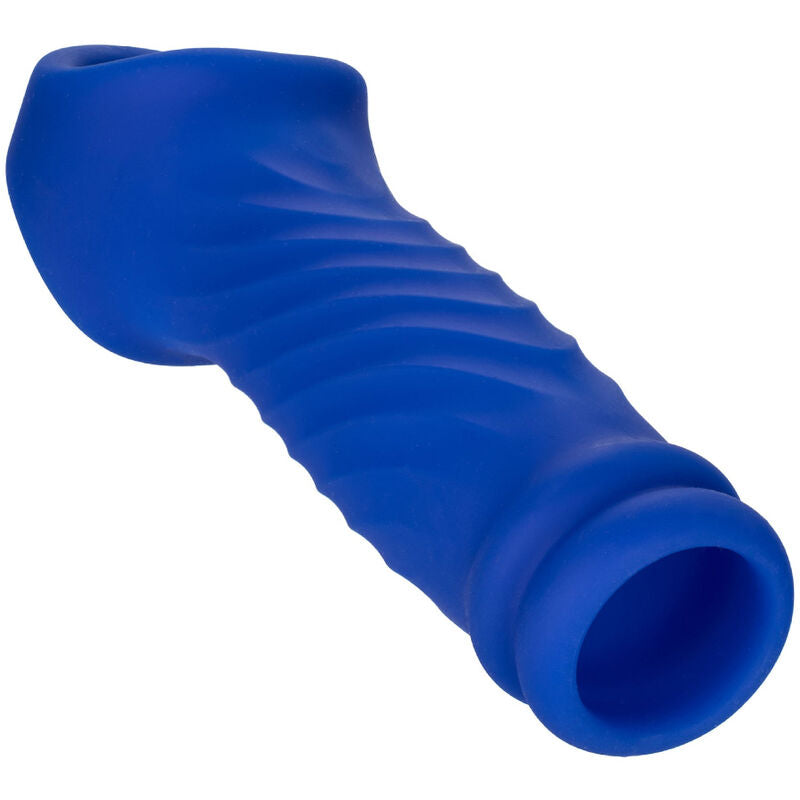 CALEXOTICS - PROTECTION PÉNALE ADMIRAL WAVE EN SILICONE LIQUIDE BLEU