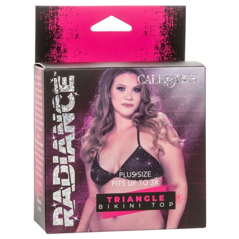 CALEXOTICS - Haut de bikini triangle à strass RADIANCE, grandes tailles