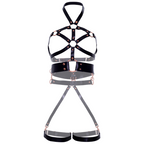 LEG AVENUE - VEGAN BLACK LEATHER HARNESS S