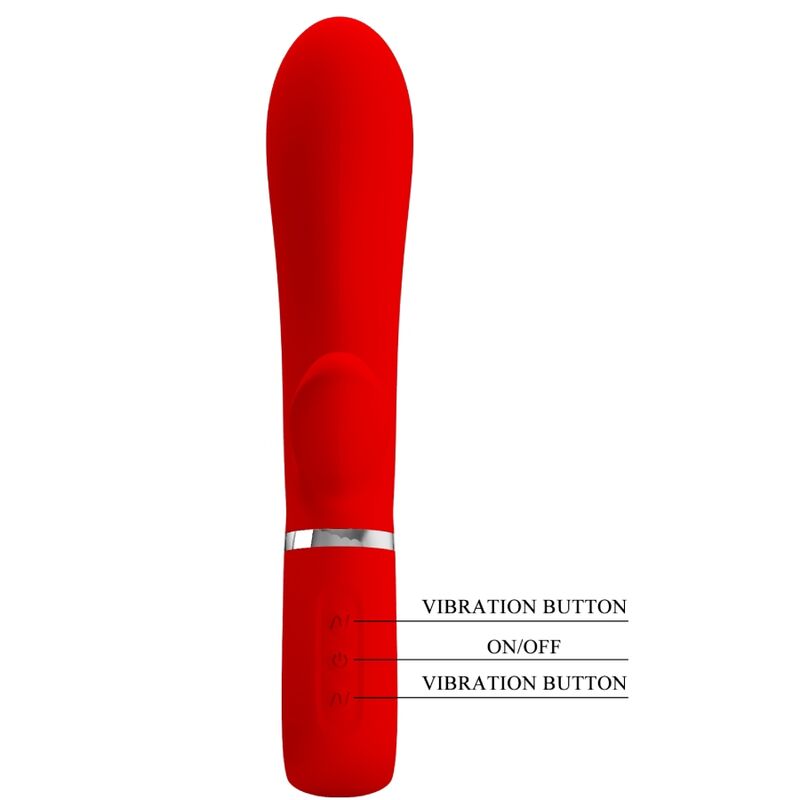 PRETTY LOVE - VIBRATEUR MULTIFONCTIONNEL POINT G THOMAS ROUGE