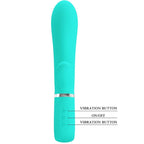 PRETTY LOVE - VIBRATEUR MULTIFONCTIONNEL POINT G THOMAS, VERT AQUA