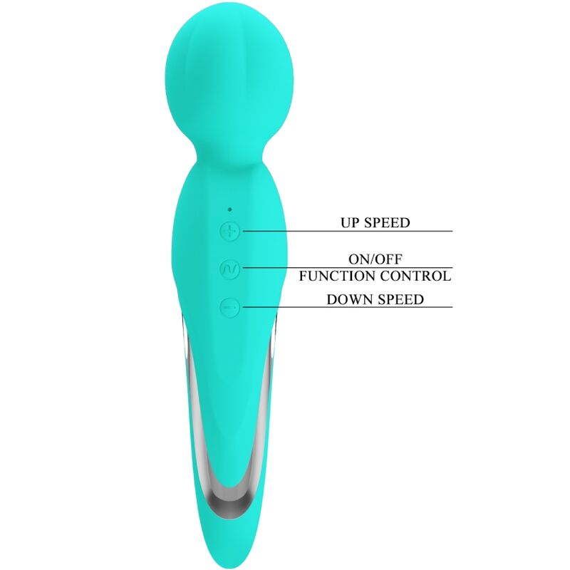 PRETTY LOVE - WALTER VIBRATING WAND, AQUA GREEN