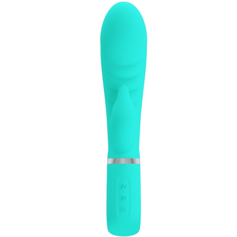PRETTY LOVE - VIBRATEUR MULTIFONCTIONNEL POINT G PRESCOTT, VERT AQUA